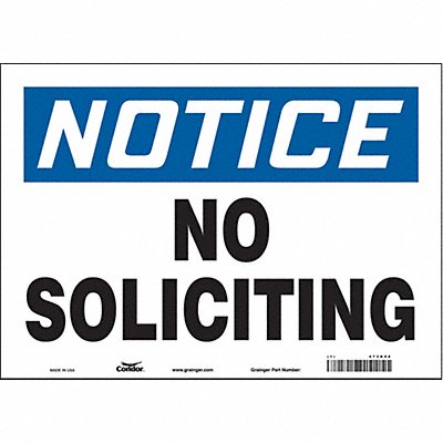 Safety Sign 10 in x 14 in Vinyl