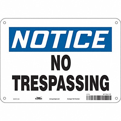 Safety Sign 7 in x 10 in Aluminum