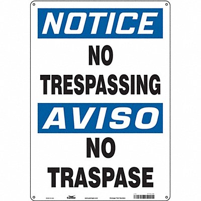J7002 Safety Sign 20 in x 14 in Polyethylene