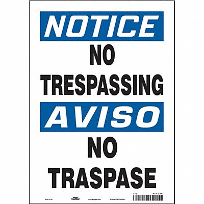 J7002 Safety Sign 14 in x 10 in Vinyl