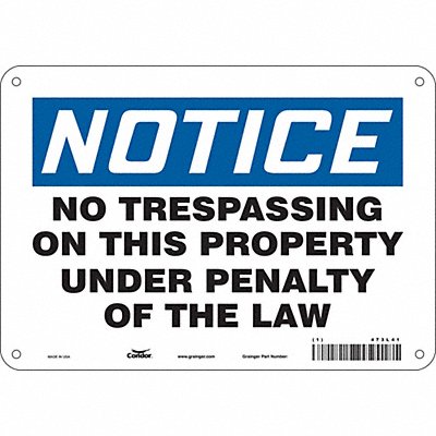 Safety Sign 7 in x 10 in Aluminum