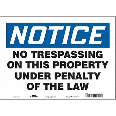 Safety Sign 10 in x 14 in Vinyl