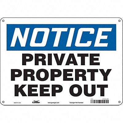 Safety Sign 10 in x 14 in Aluminum