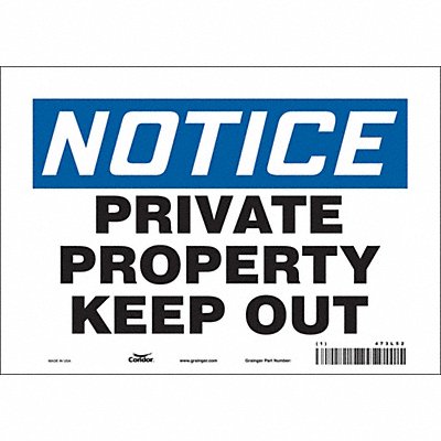 Safety Sign 7 inx10 in Vinyl