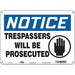 Safety Sign 10 inx14 in Aluminum