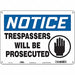 Safety Sign 10 inx14 in Polyethylene