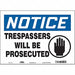 Safety Sign 10 in x 14 in Vinyl
