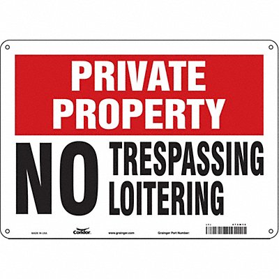 Safety Sign 10 inx14 in Aluminum