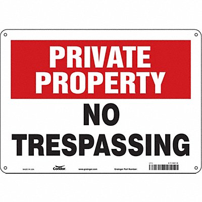 Safety Sign 10 inx14 in Aluminum
