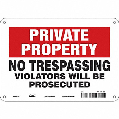 Safety Sign 7 in x 10 in Aluminum