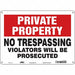 Safety Sign 10 inx14 in Polyethylene