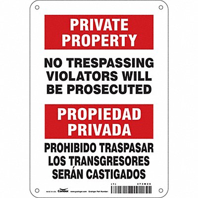 Safety Sign 10 inx7 in Aluminum