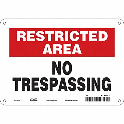 Safety Sign 7 in x 10 in Aluminum