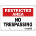 Safety Sign 7 in x 10 in Aluminum