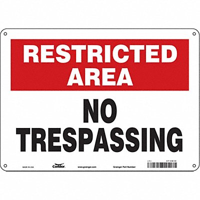 Safety Sign 10 inx14 in Polyethylene