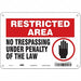 Safety Sign 7 in x 10 in Polyethylene