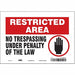 Safety Sign 7 in x 10 in Vinyl