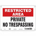 Safety Sign 7 in x 10 in Aluminum