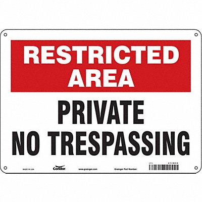 Safety Sign 10 inx14 in Polyethylene
