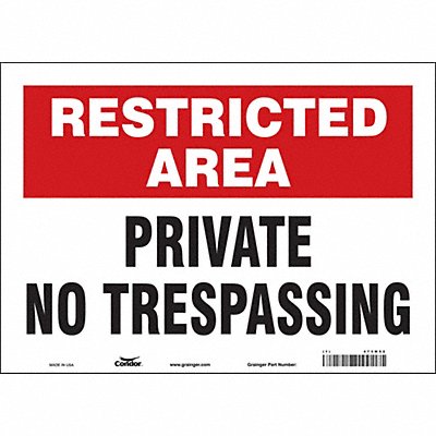 Safety Sign 10 in x 14 in Vinyl