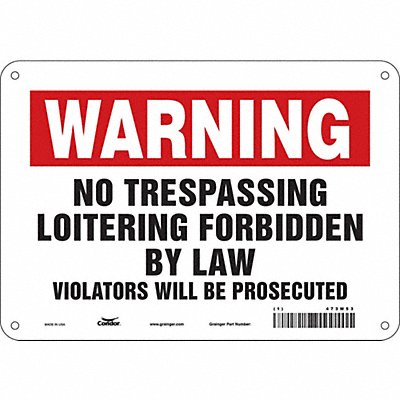 Safety Sign 7 in x 10 in Aluminum