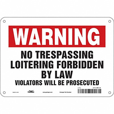 Safety Sign 7 in x 10 in Polyethylene
