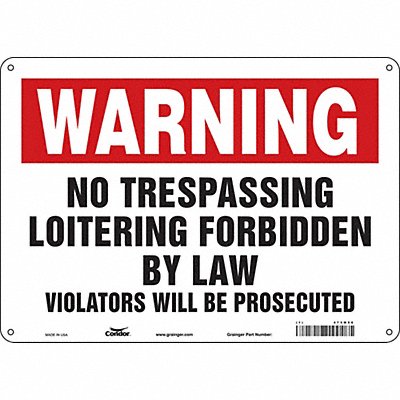 Safety Sign 10 in x 14 in Polyethylene