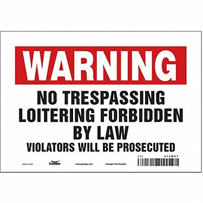 Safety Sign 7 in x 10 in Vinyl