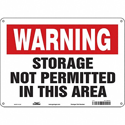 Safety Sign 10 in x 14 in Aluminum