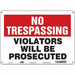 Safety Sign 10 inx14 in Aluminum