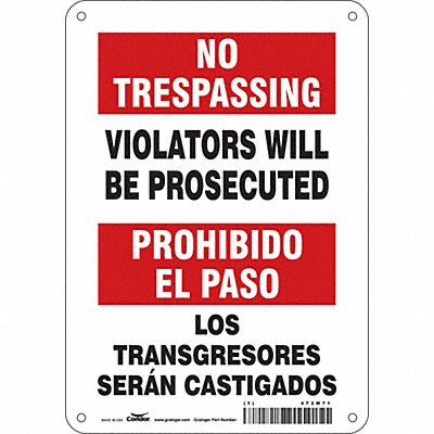 Safety Sign 10 inx7 in Aluminum
