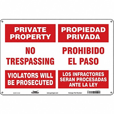 Safety Sign 12 inx18 in Aluminum