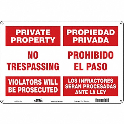 Safety Sign 12 inx18 in Polyethylene