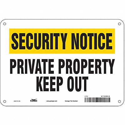 Safety Sign 7 inx10 in Polyethylene