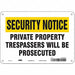 Safety Sign 7 in x 10 in Polyethylene