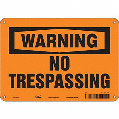 Safety Sign 7 in x 10 in Polyethylene