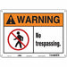 Safety Sign 10 in x 14 in Polyethylene