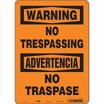 Safety Sign 14 in x 10 in Polyethylene