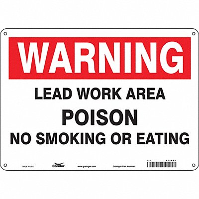 J8395 Safety Sign 10 inx14 in Polyethylene