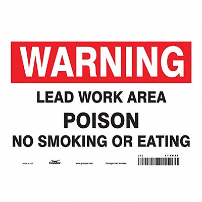 J8395 Safety Sign 7 inx10 in Vinyl