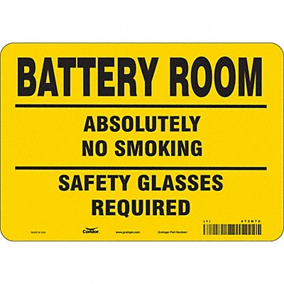 Safety Sign 7 inx10 in Vinyl