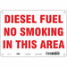 No Smoking Sign 7 in x 10 in Aluminum