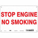 No Smoking Sign 7 in x 10 in Aluminum
