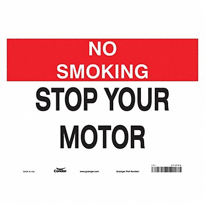 Safety Sign 10 inx14 in Vinyl