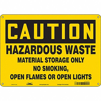 Safety Sign 10 in x 14 in Polyethylene