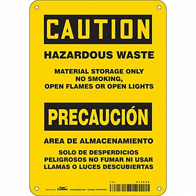 Safety Sign 10 in x 7 in Aluminum