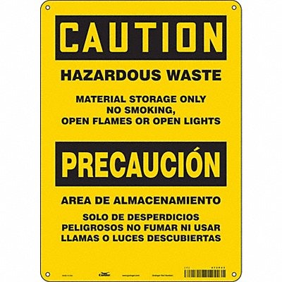 Safety Sign 14 in x 10 in Polyethylene