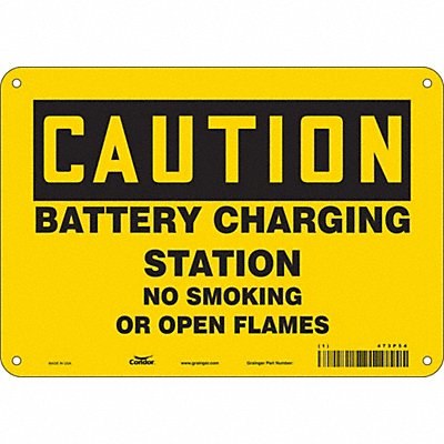 No Smoking Sign 7 in x 10 in Aluminum