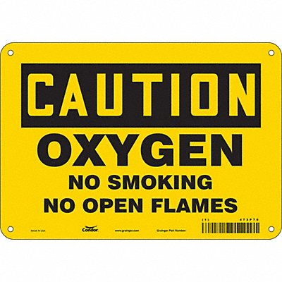J8413 No Smoking Sign 7 in x 10 in Aluminum