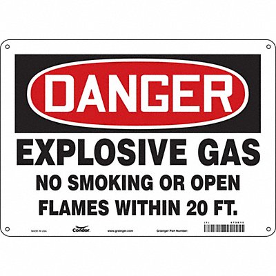 Safety Sign 10 in x 14 in Aluminum